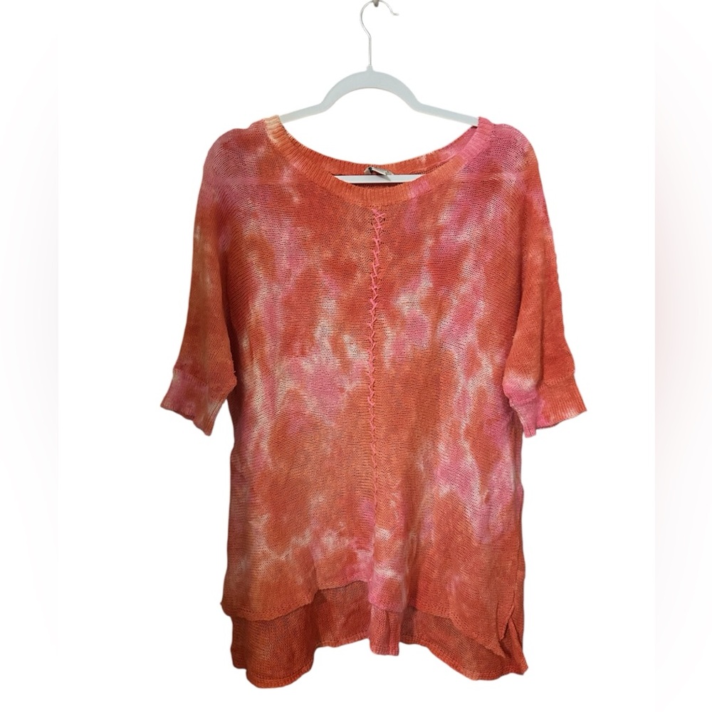 Sundance Lightweight Tie Dye Print Cotton Sweater Size Petite L